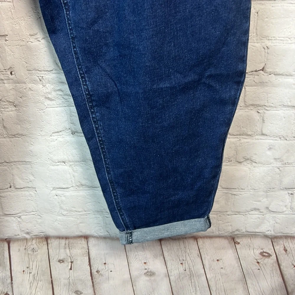 BloomChic Stretchy High Rise Dark Wash Roll Hem Drawstring Jeans Plus Size 26 - Picture 5 of 7